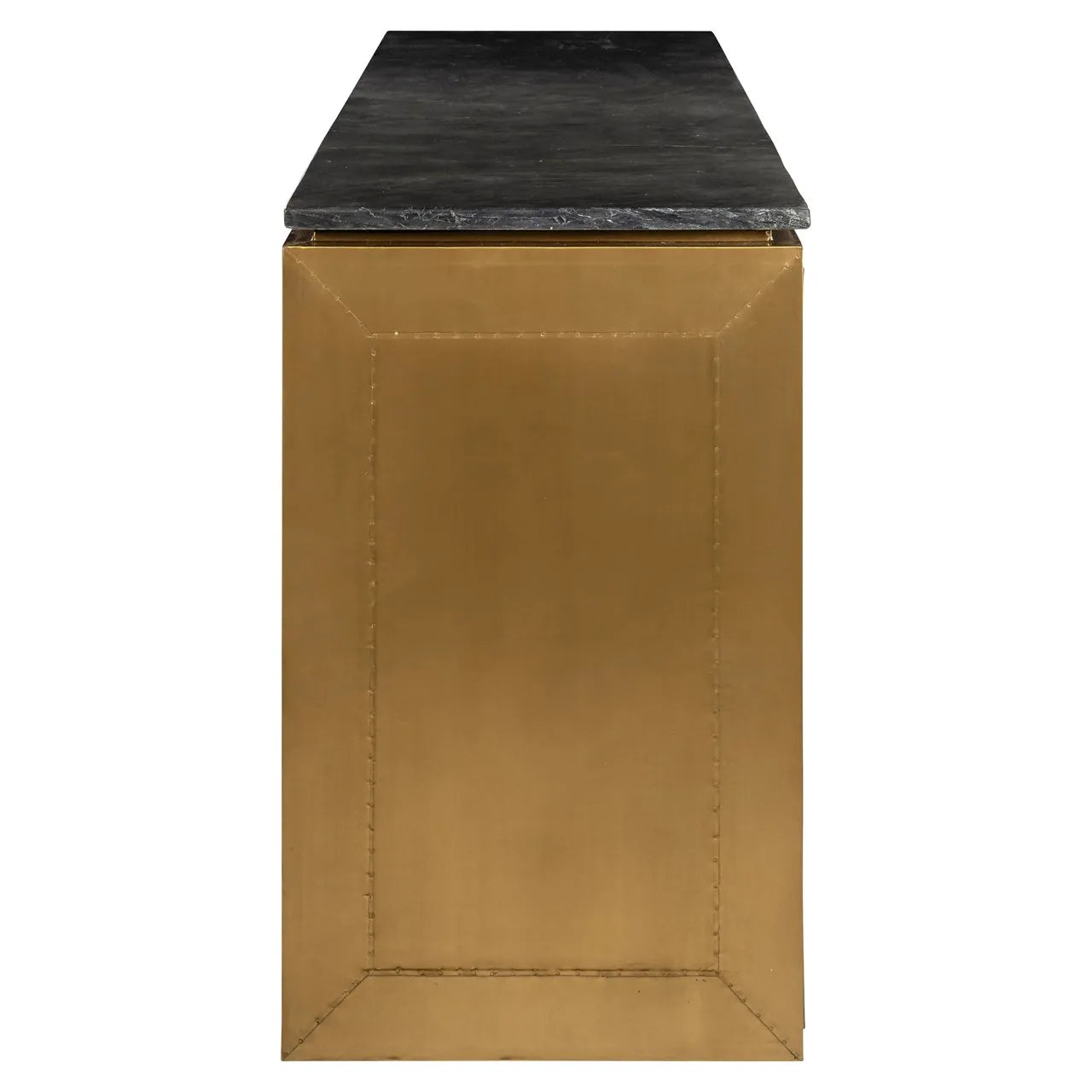 Richmond Interiors Finsbury Gold & Black Marble Sideboard