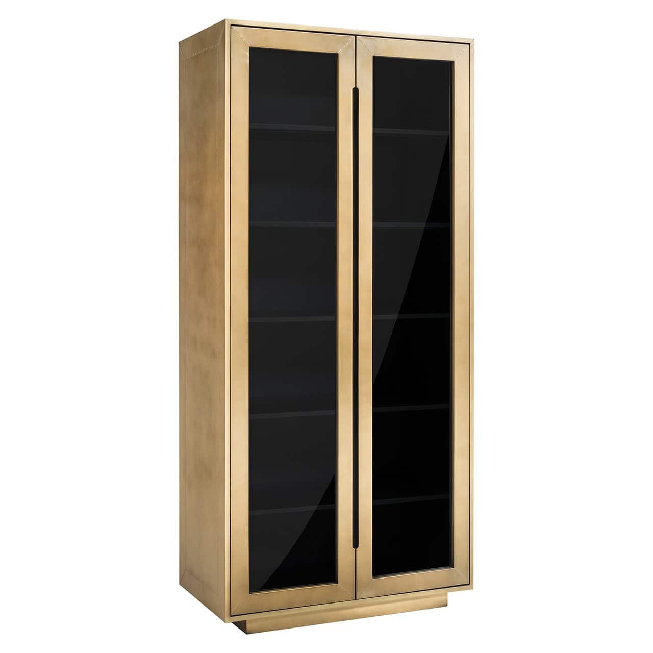 Cabinet Finsbury 2-doors (Black/gold)