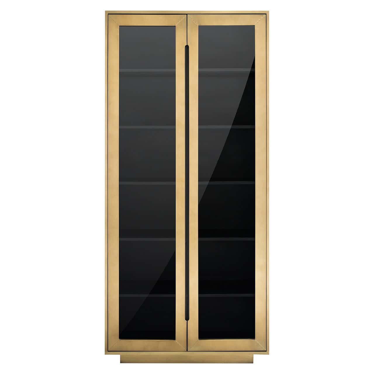 Cabinet Finsbury 2-doors (Black/gold)