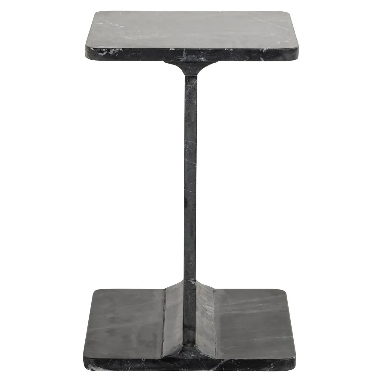 Richmond Interiors Benson Black Marble Square Side Table