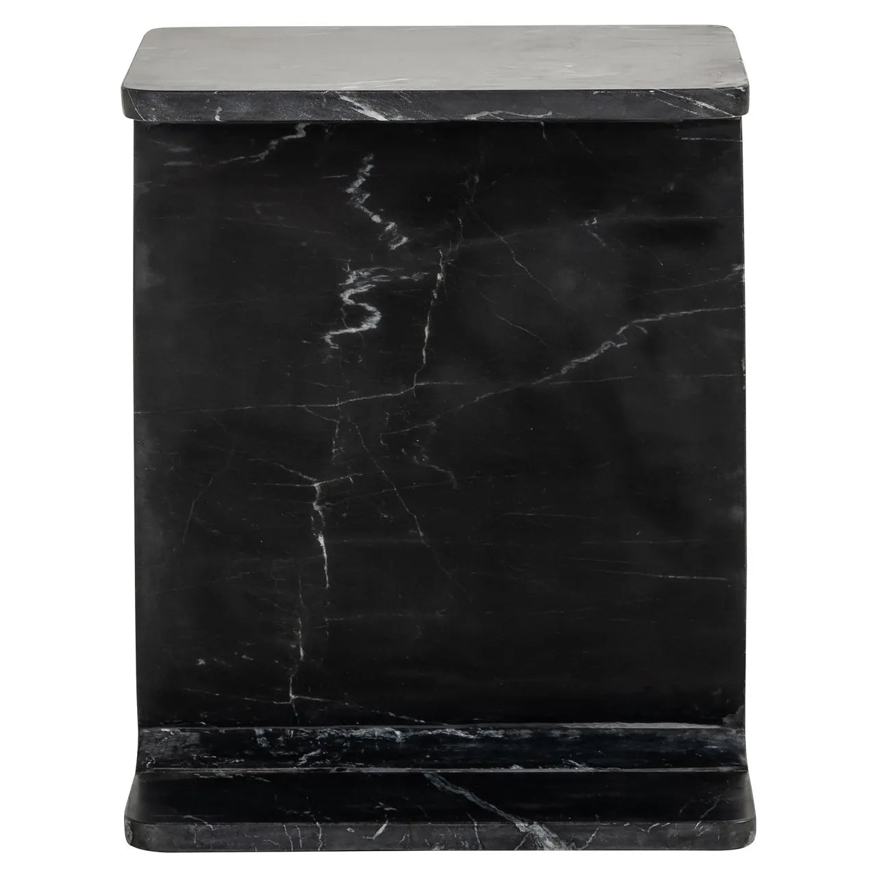 Richmond Interiors Benson Black Marble Square Side Table