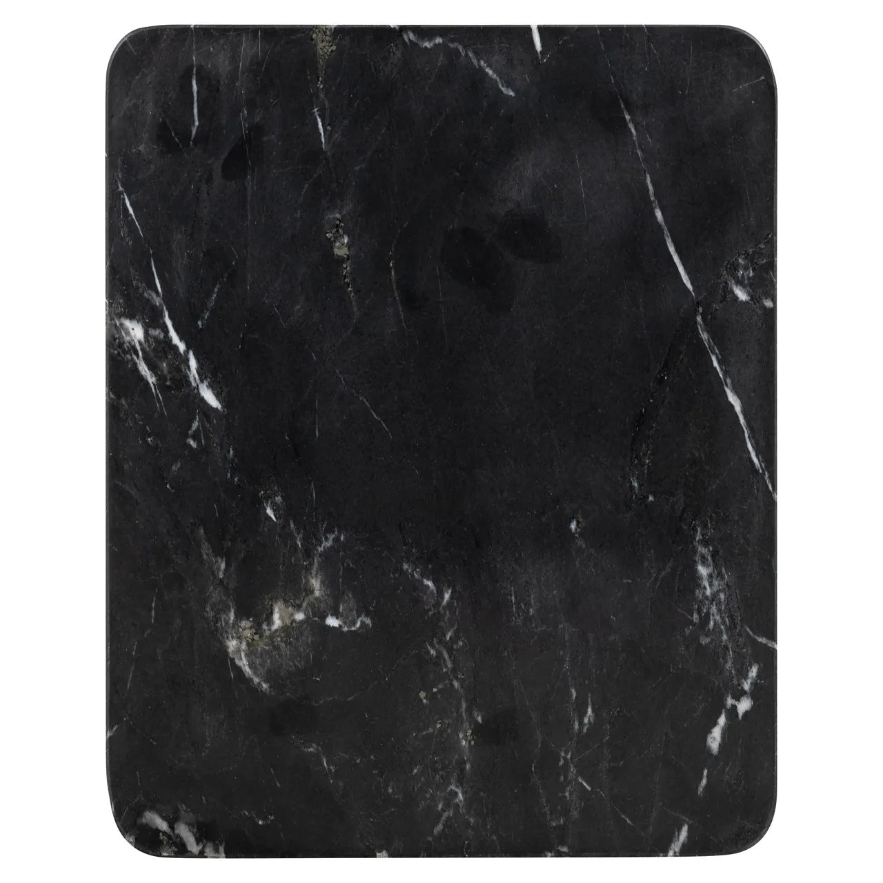 Richmond Interiors Benson Black Marble Square Side Table