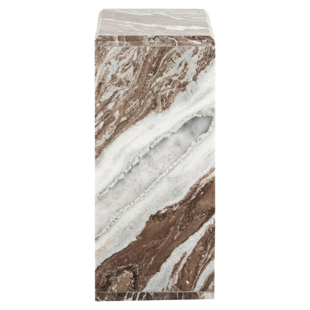 Richmond Interiors Tovek Blush Beige/Grey Toronto Marble Side Table