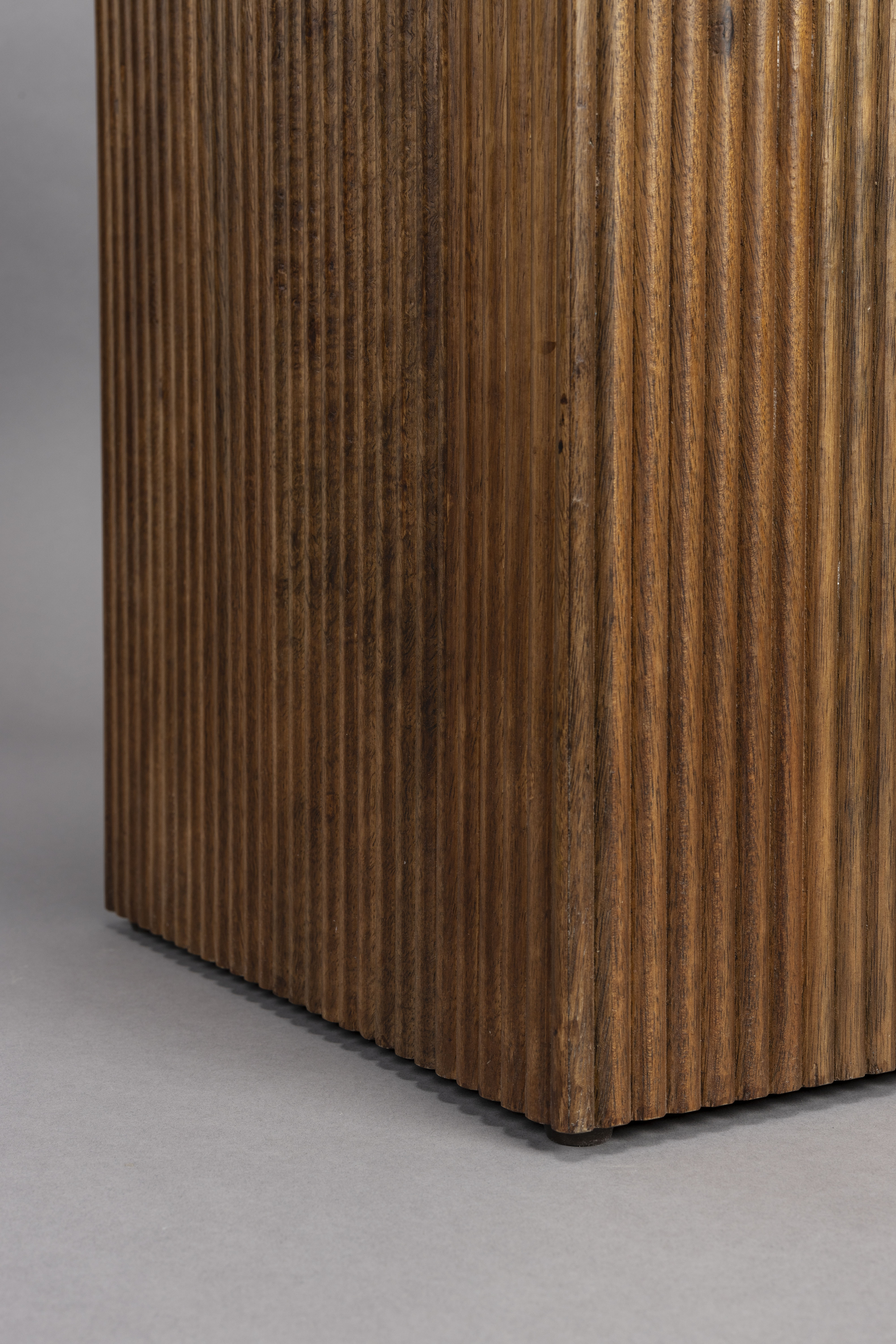 Dutchbone Set Of 2 Ribble Mango Wood Plant Stand Column Side Tables