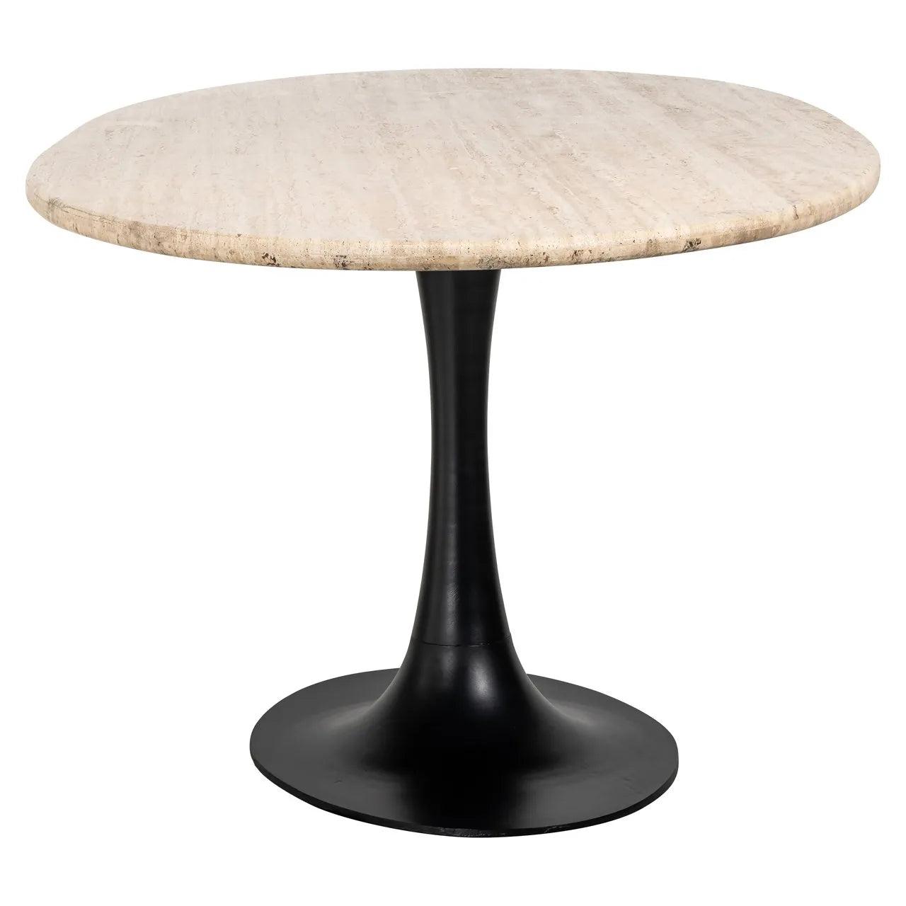 Richmond Interiors Hampton Beige Travertine Oval Dining Table | 8 Seater