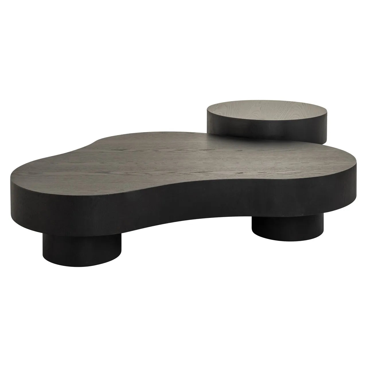 Set of 2 Richmond Interiors Bogor Black Oak Wood Coffee Table