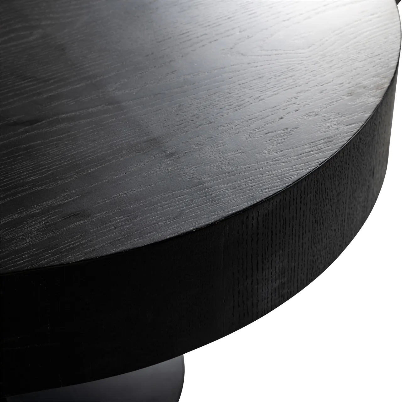 Richmond Interiors Bogor Carved Black Oak Wood Dining Table | 8 Seater