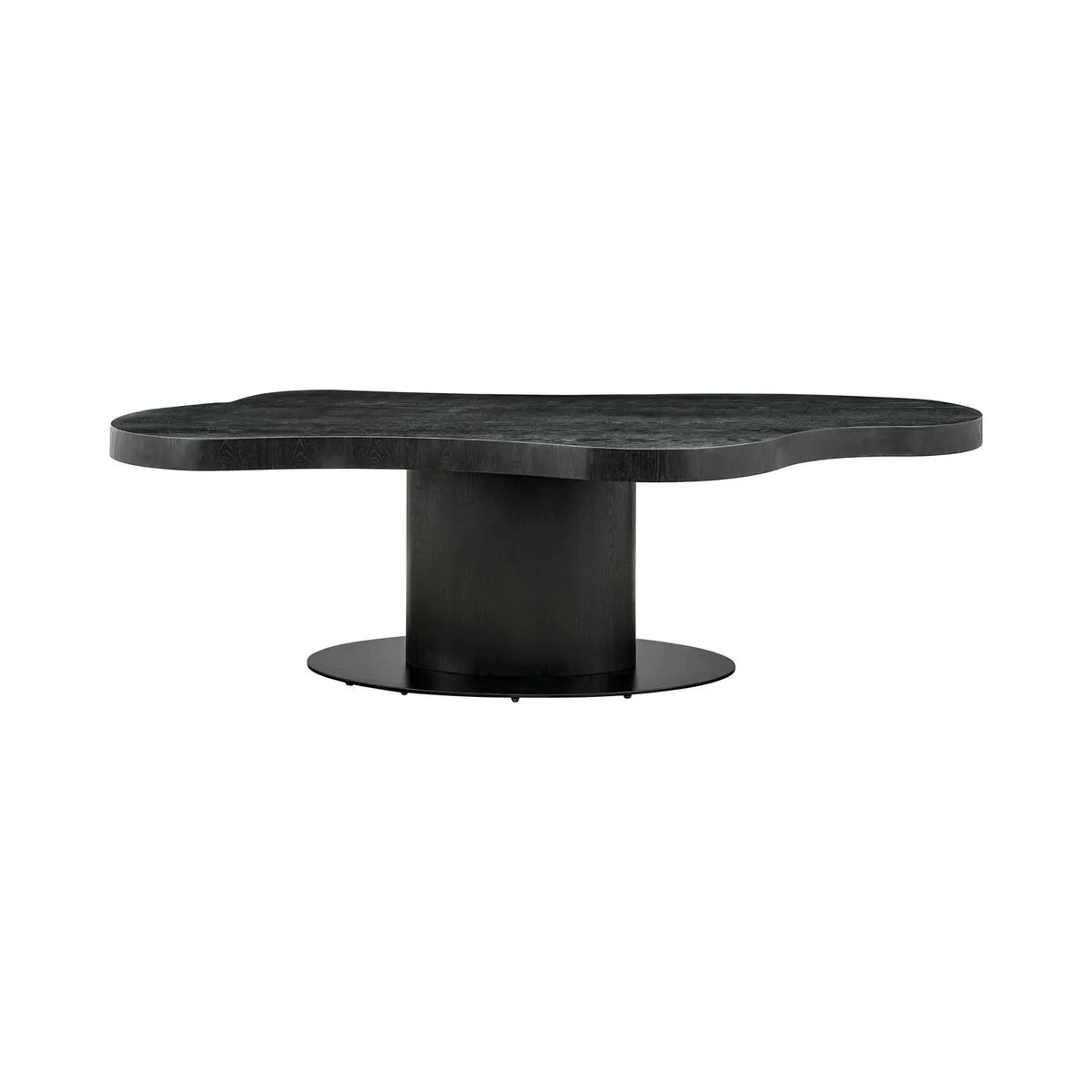 Richmond Interiors Bogor Carved Black Oak Wood Dining Table | 6-8 Seater