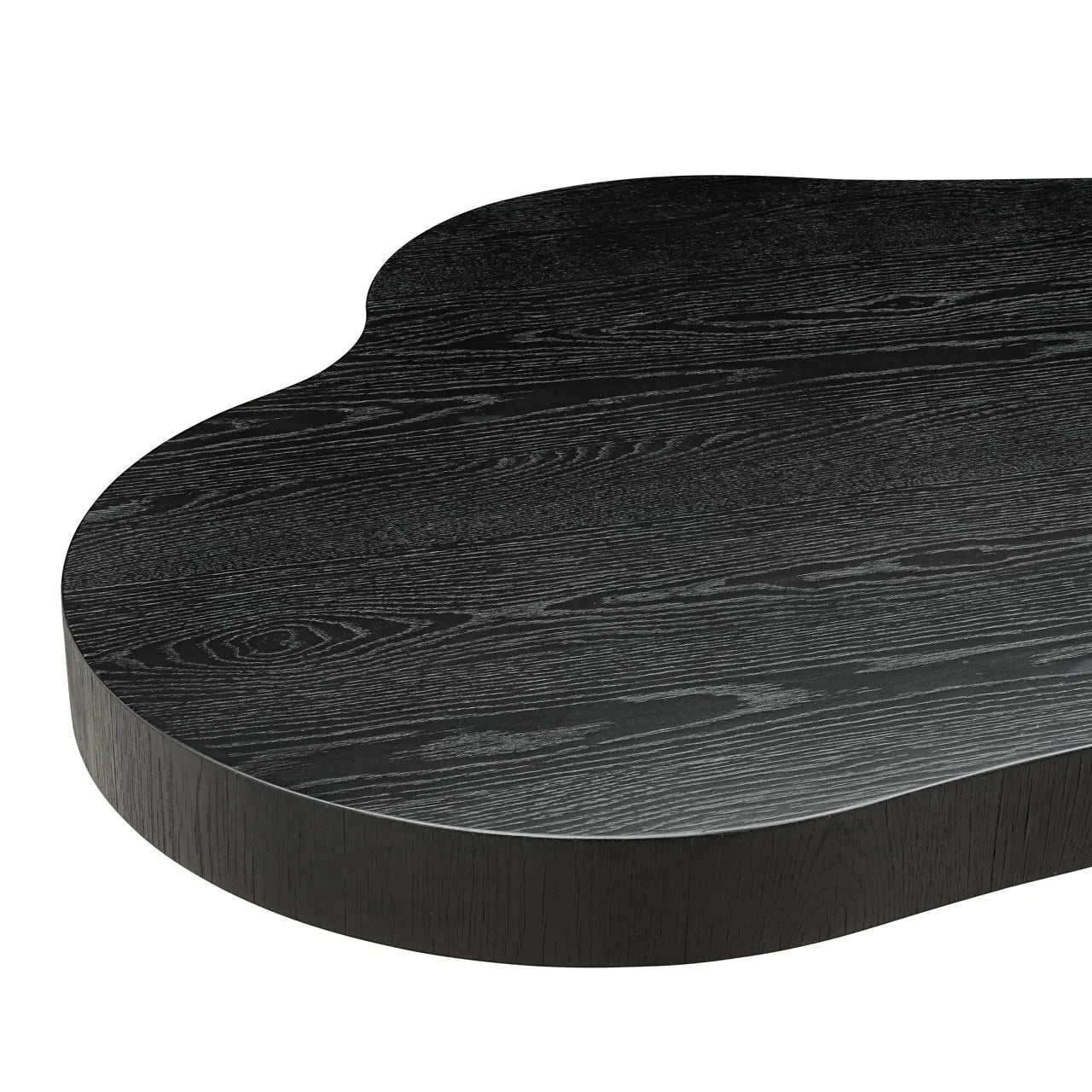 Richmond Interiors Bogor Carved Black Oak Wood Dining Table | 6-8 Seater