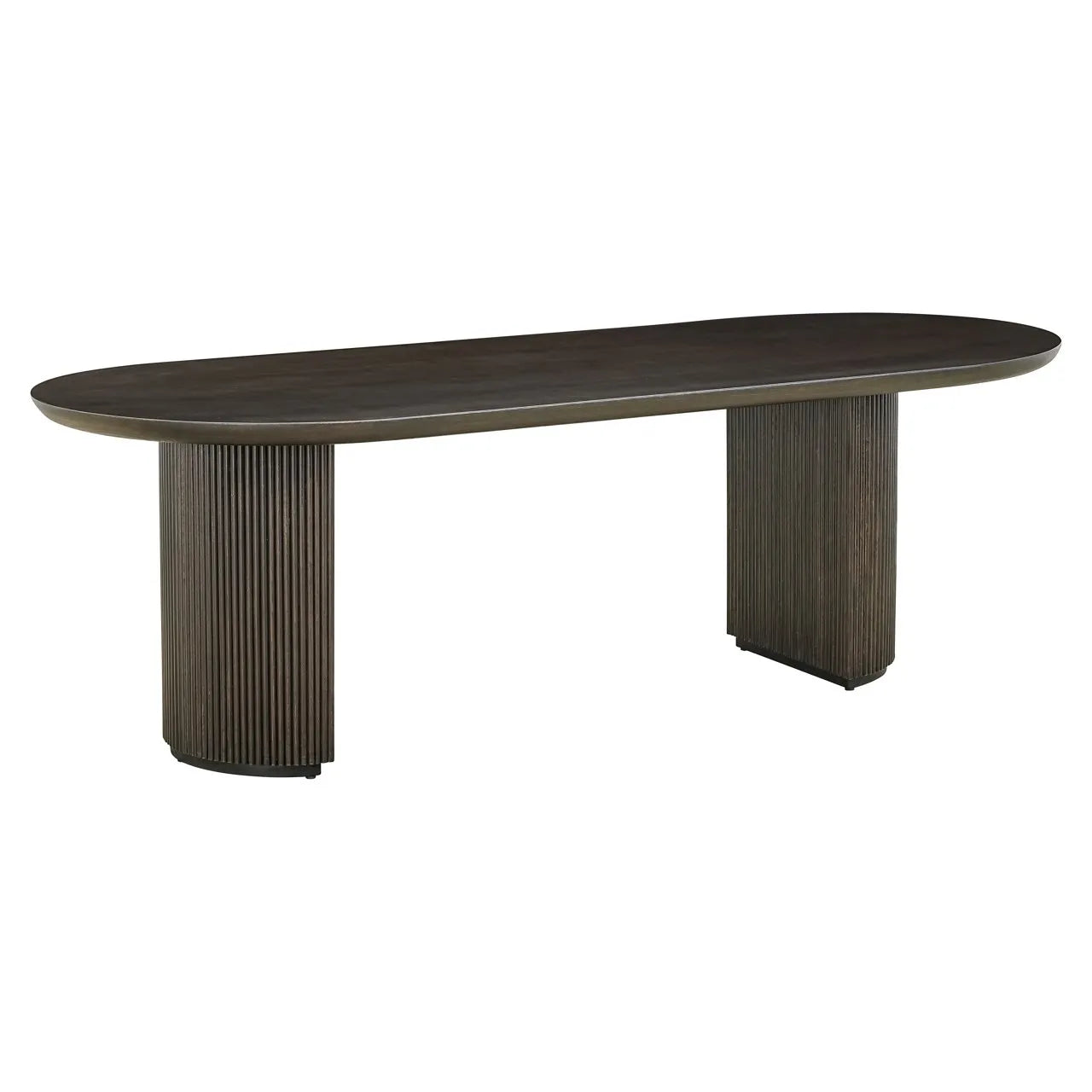 Richmond Interiors Kingston Black Oak Wood Dining Table | 8-10 Seater
