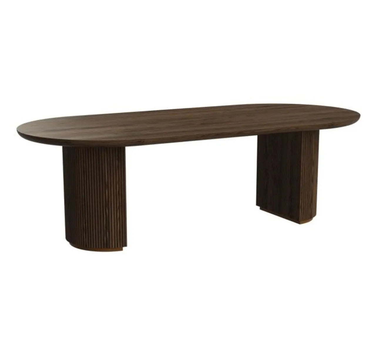 Richmond Interiors Kingston Brown Oak Wood Dining Table | 8-10 Seater