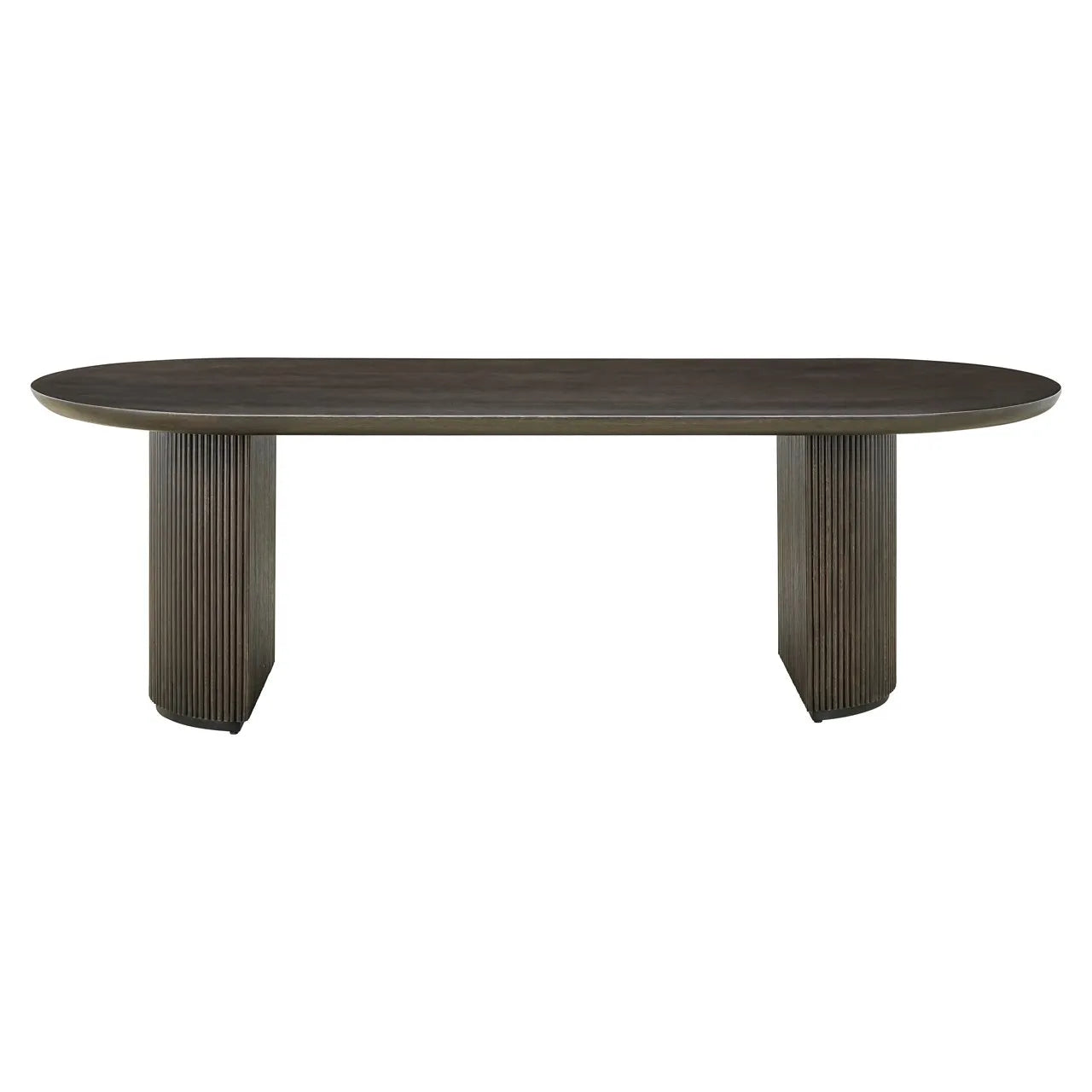 Richmond Interiors Kingston Brown Oak Wood Dining Table | 8-10 Seater