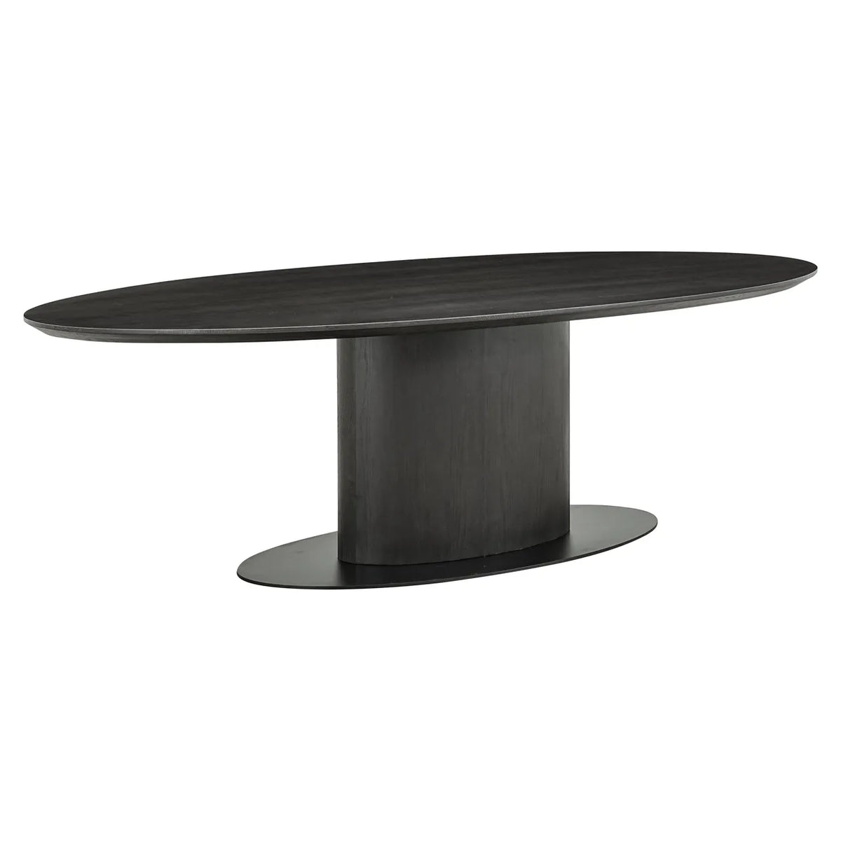 Richmond Interiors Gordon Black Oak Wood Dining Table | 6-8 Seater