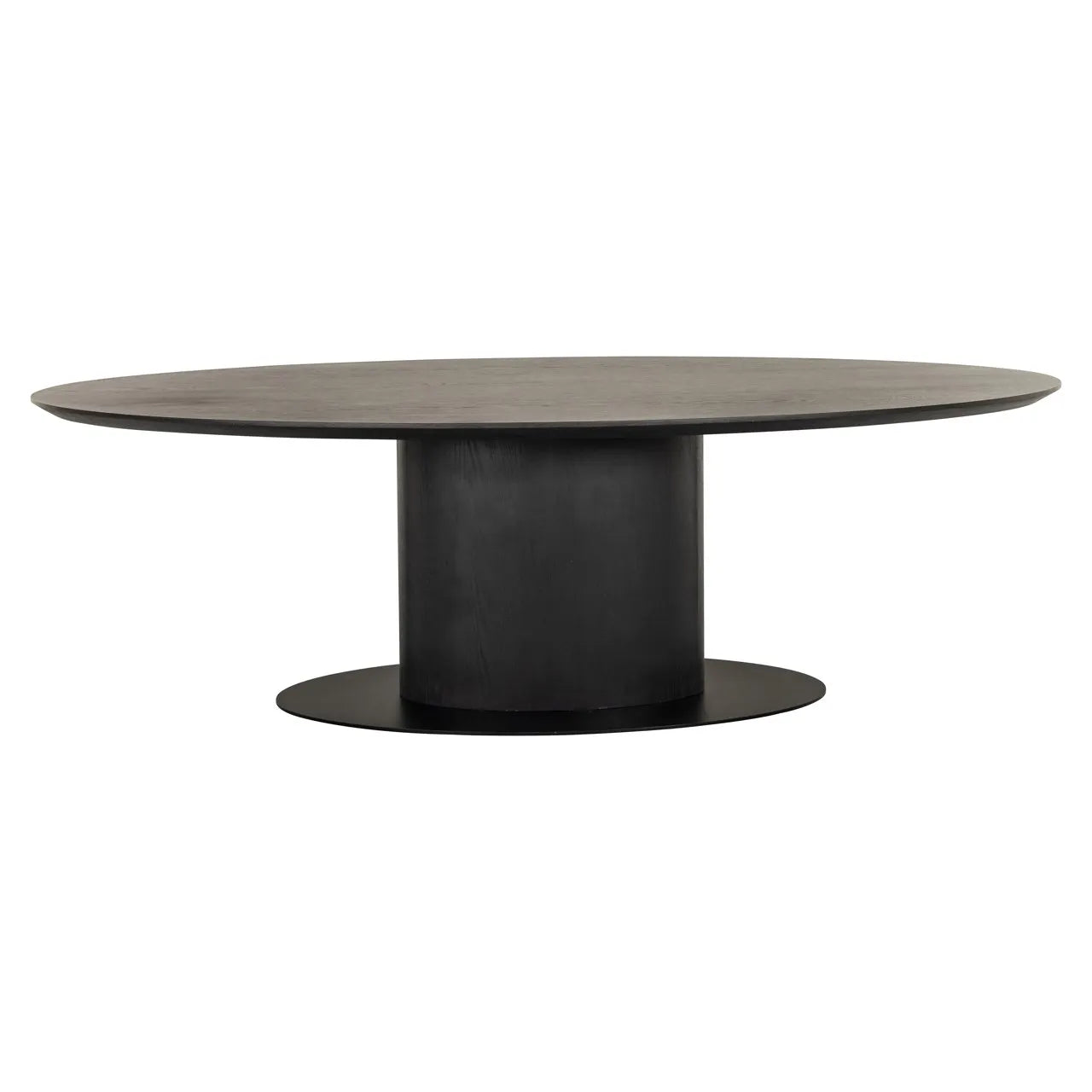 Richmond Interiors Gordon Black Oak Wood Dining Table | 6-8 Seater