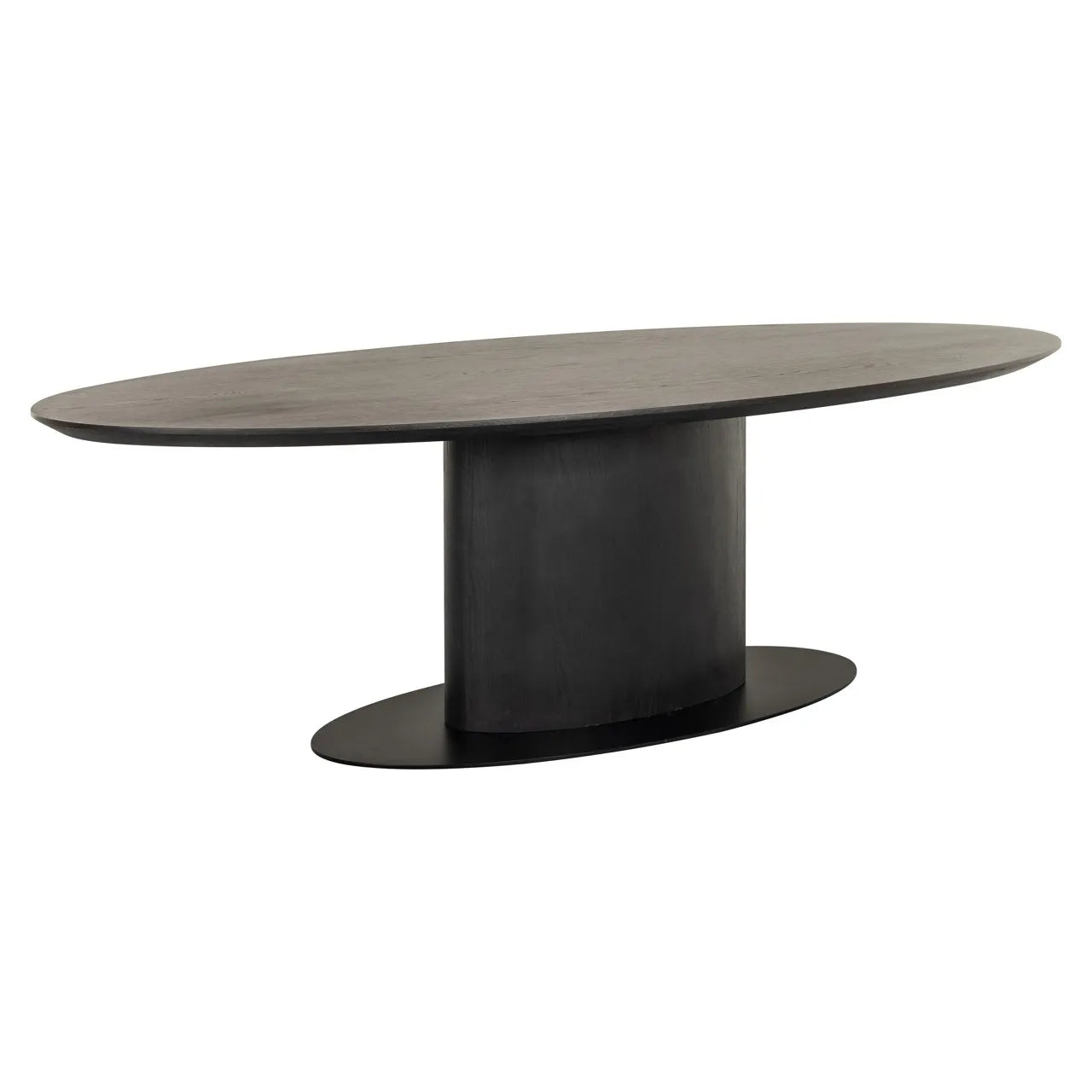 Richmond Interiors Gordon Black Oak Wood Dining Table | 8 Seater