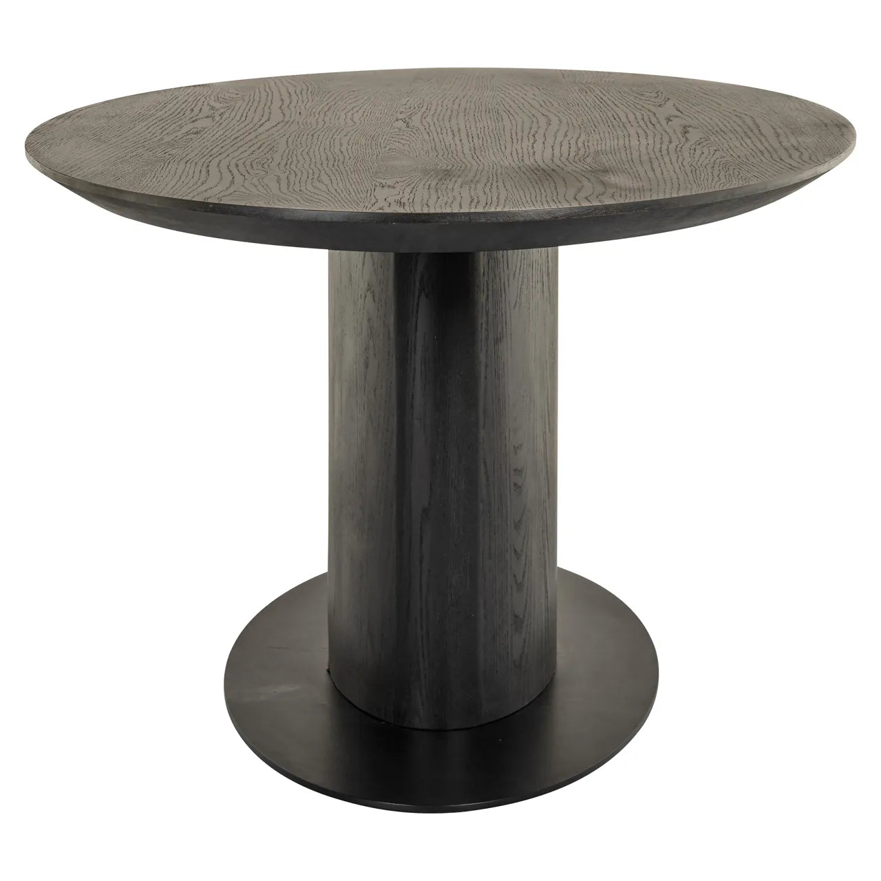 Richmond Interiors Gordon Black Oak Wood Dining Table | 8 Seater