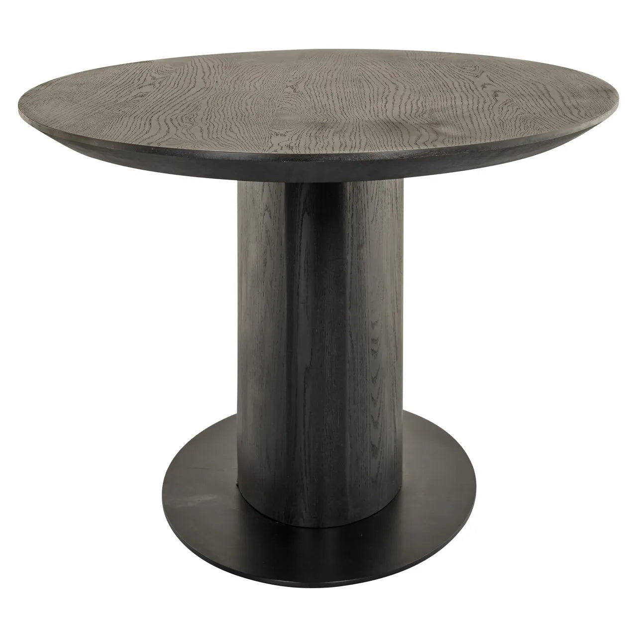 Richmond Interiors Gordon Black Oak Wood Dining Table | 8-10 Seater