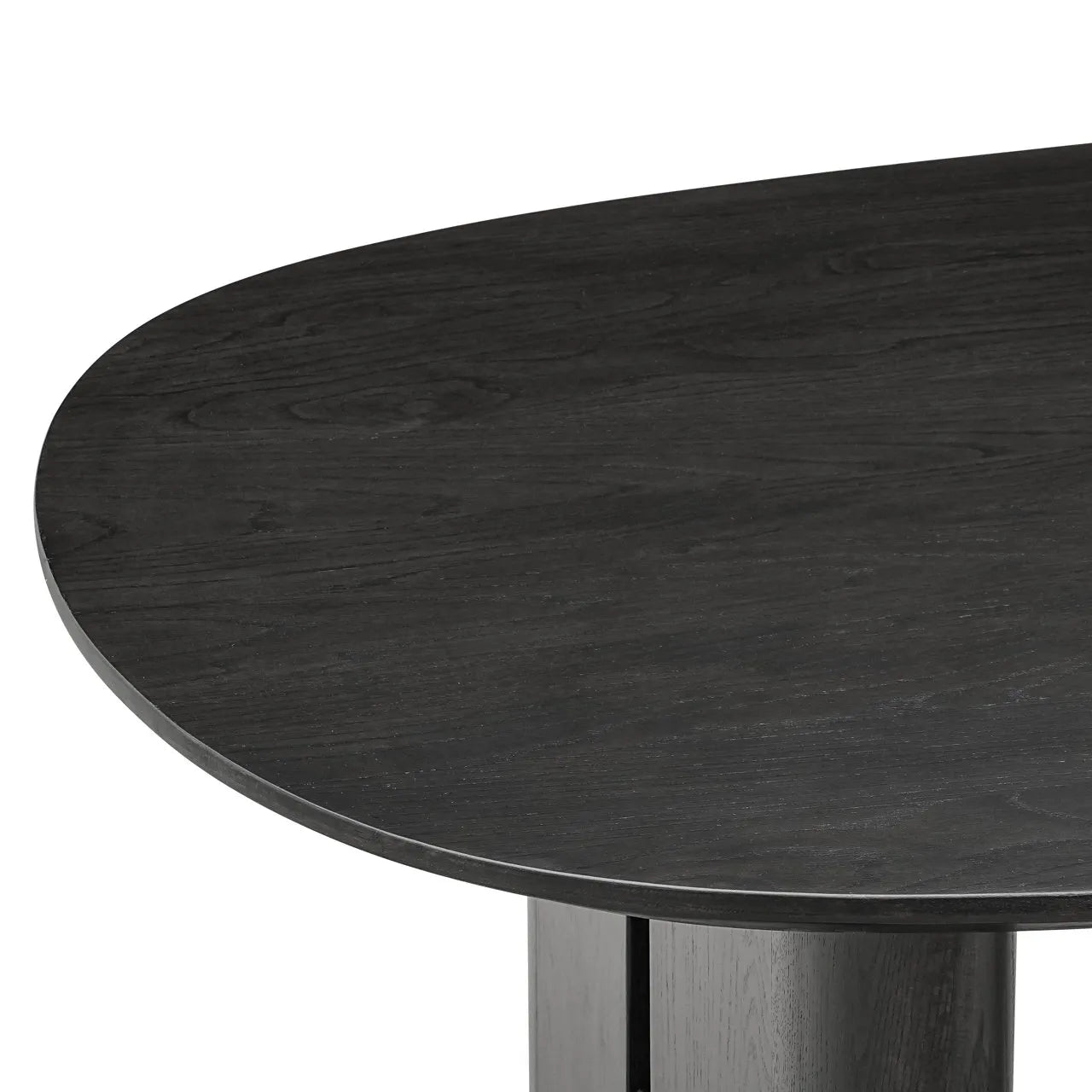 Richmond Interiors Durban Black Oak Wood Dining Table | 8-10 Seater