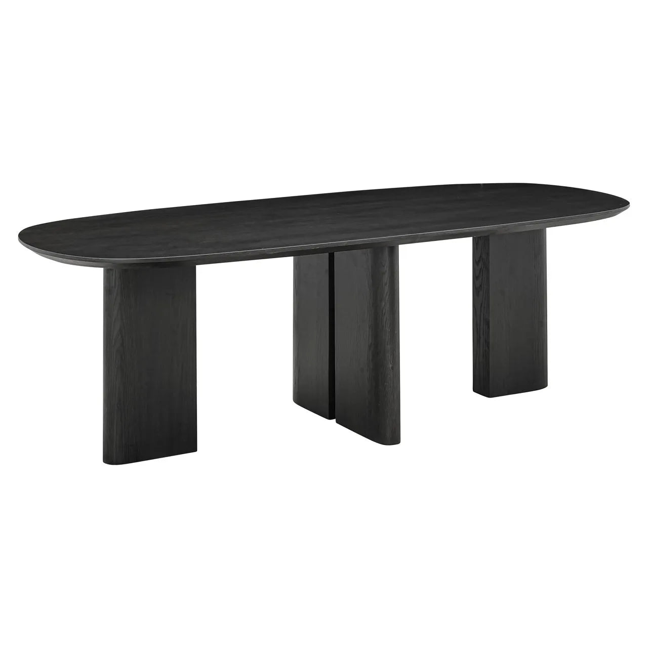 Richmond Interiors Durban Black Oak Wood Dining Table | 8-10 Seater