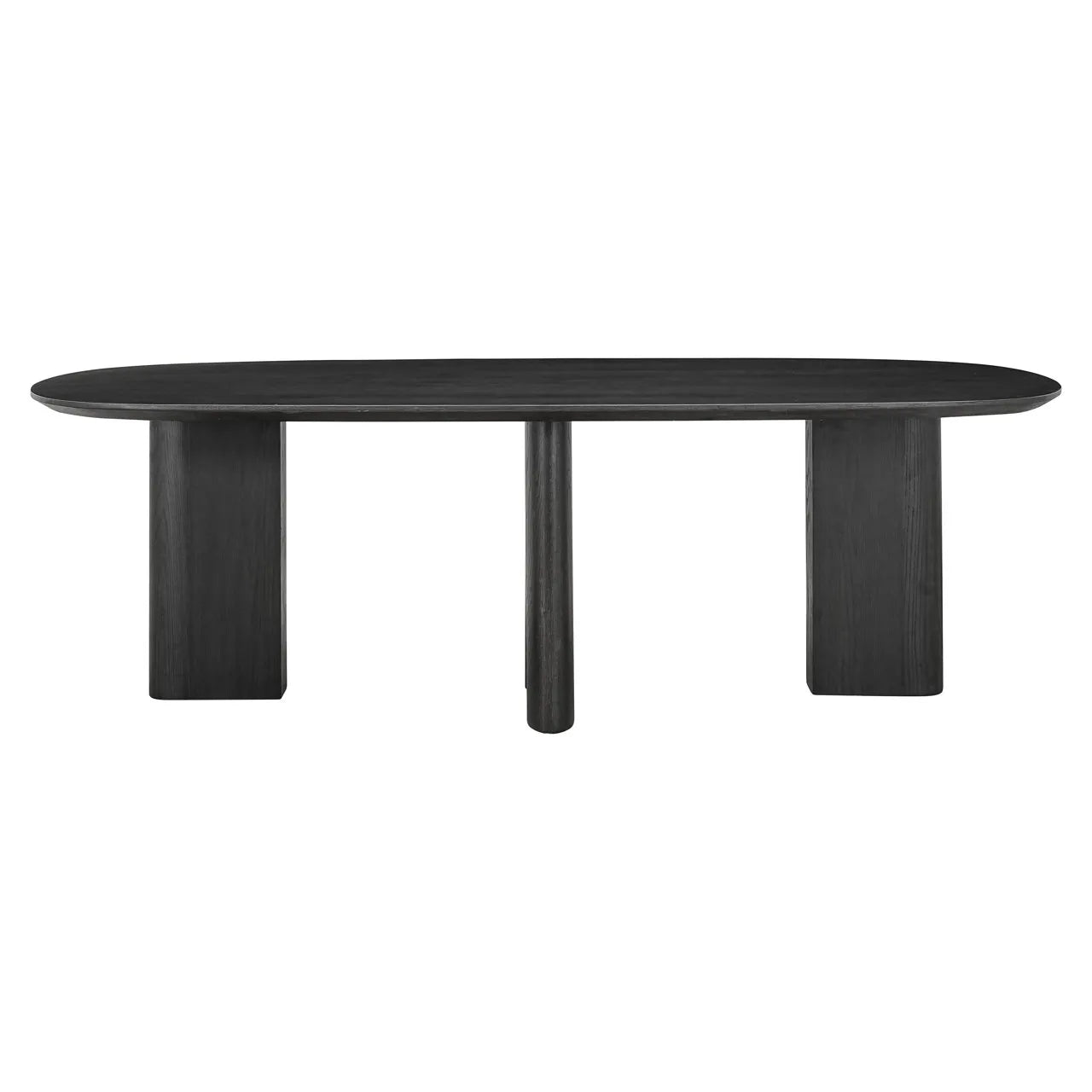 Richmond Interiors Durban Black Oak Wood Dining Table | 8-10 Seater