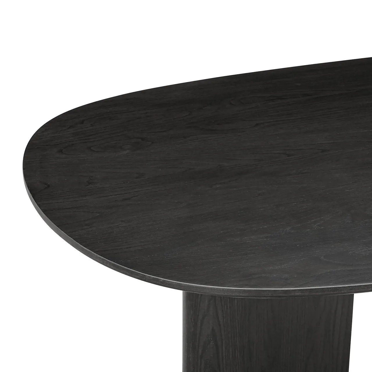 Richmond Interiors Durban Black Oak Wood Dining Table | 8-10 Seater