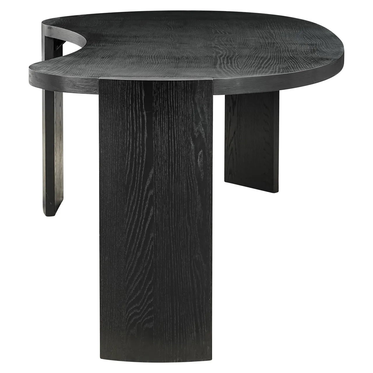 Richmond Interiors Navarino Black Oak Wood Dining Table | 6-8 Seater