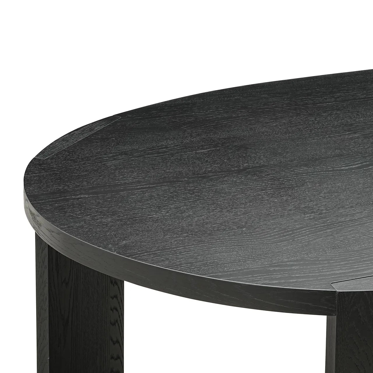 Richmond Interiors Navarino Black Oak Wood Dining Table | 6-8 Seater