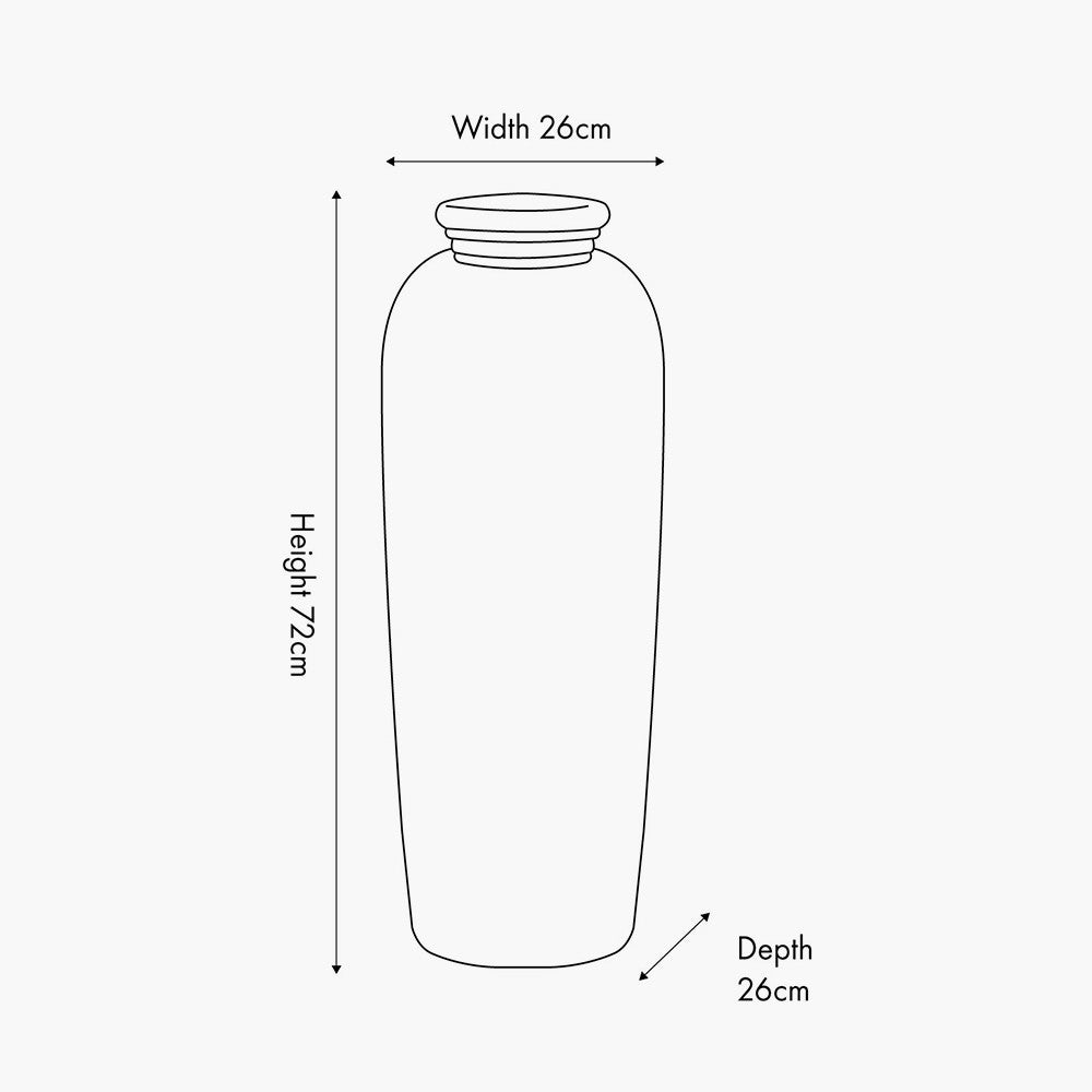 Lilac Ribbed Glass Vase Tall