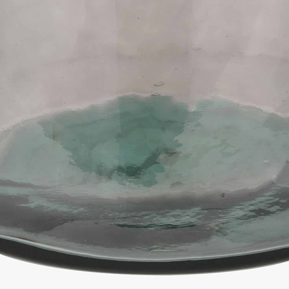 Grey Recycled Glass Bottle Vase