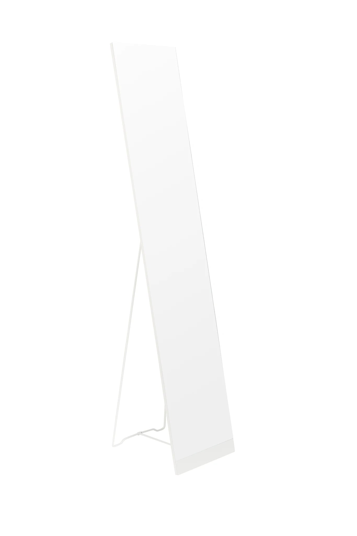 Stand White Steel Mirror