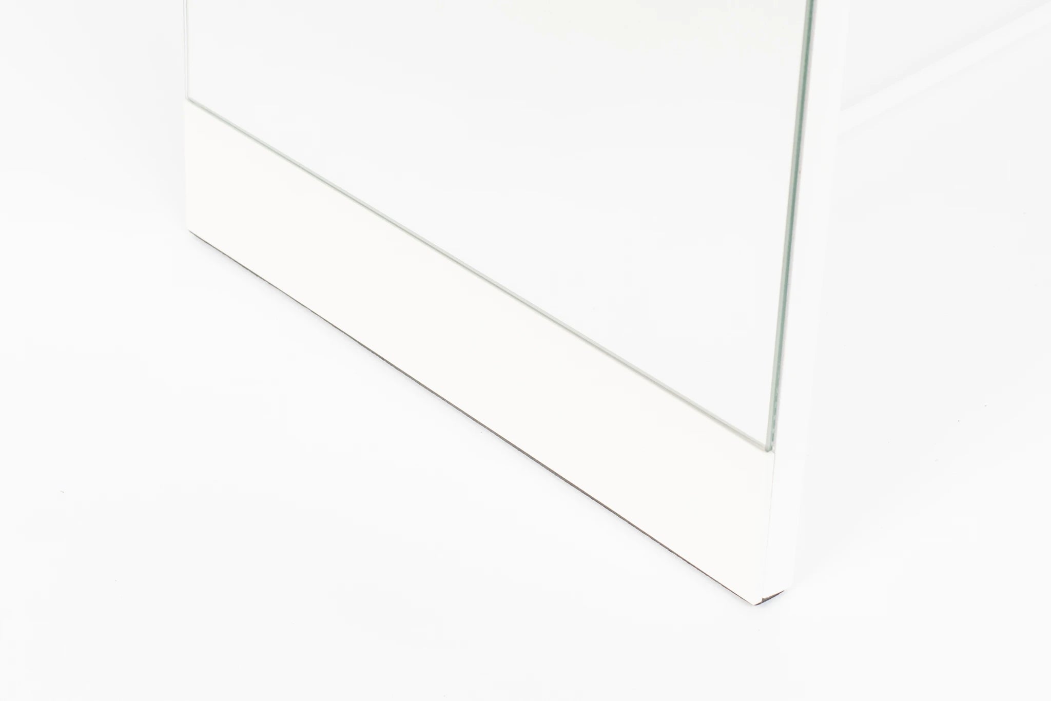 Stand White Steel Mirror