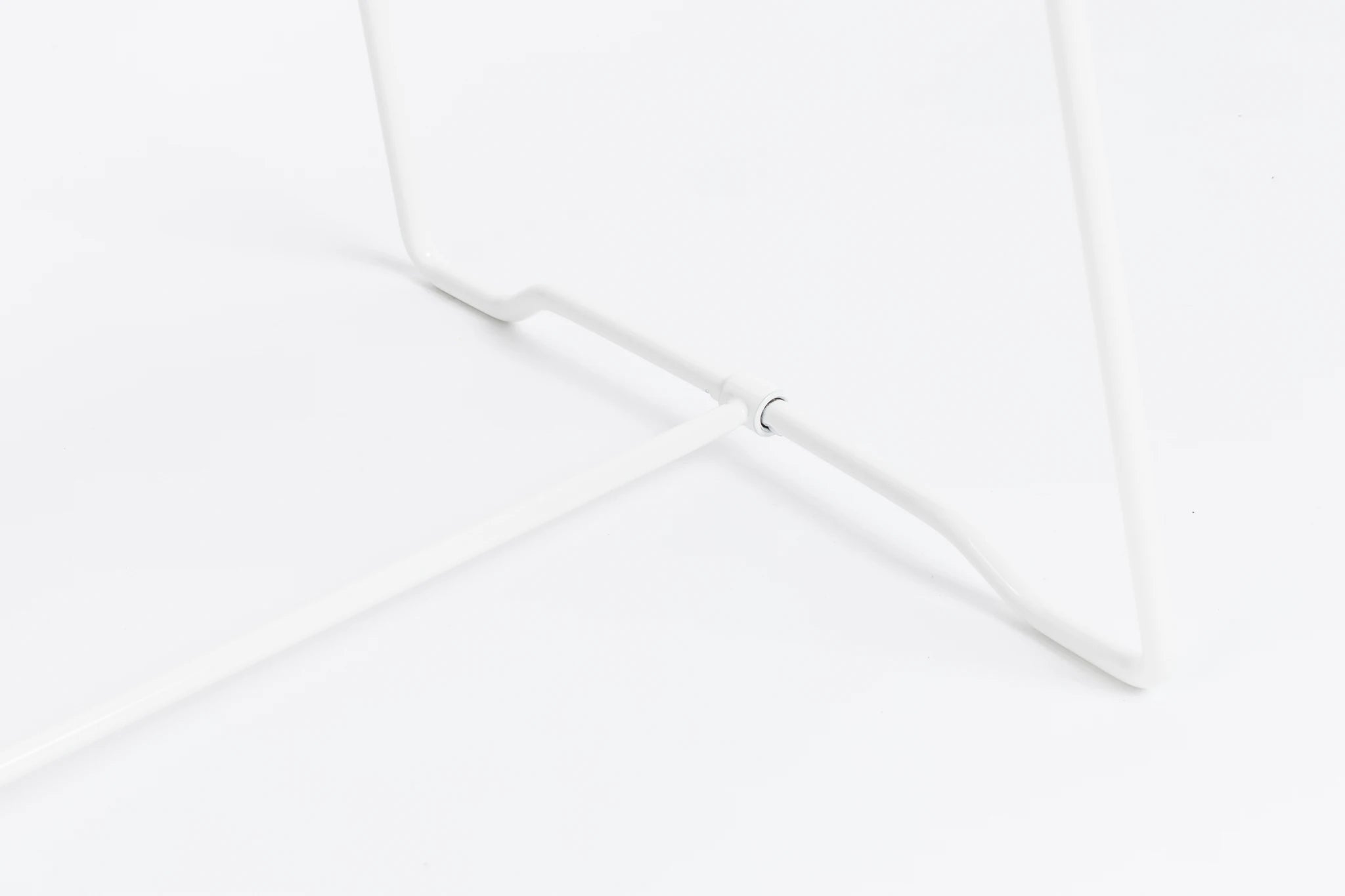 Stand White Steel Mirror