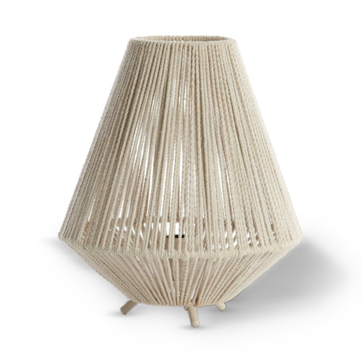 Felida Cream Rope & Metal Table Lamp 32cm