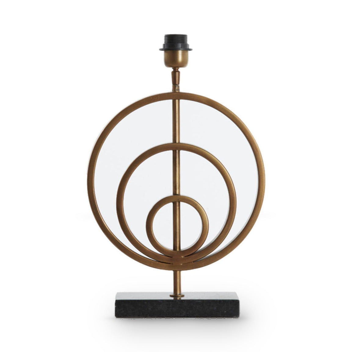 Cassel Antique Bronze Metal Concentric Ring Table Lamp Base 41cm