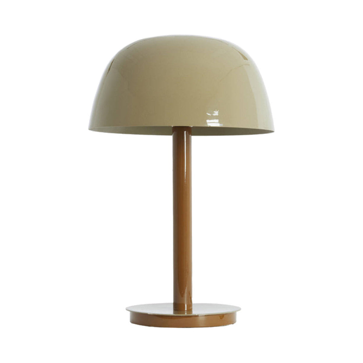 Marivet Sand & Brown Metal Dome Table Lamp 48cm