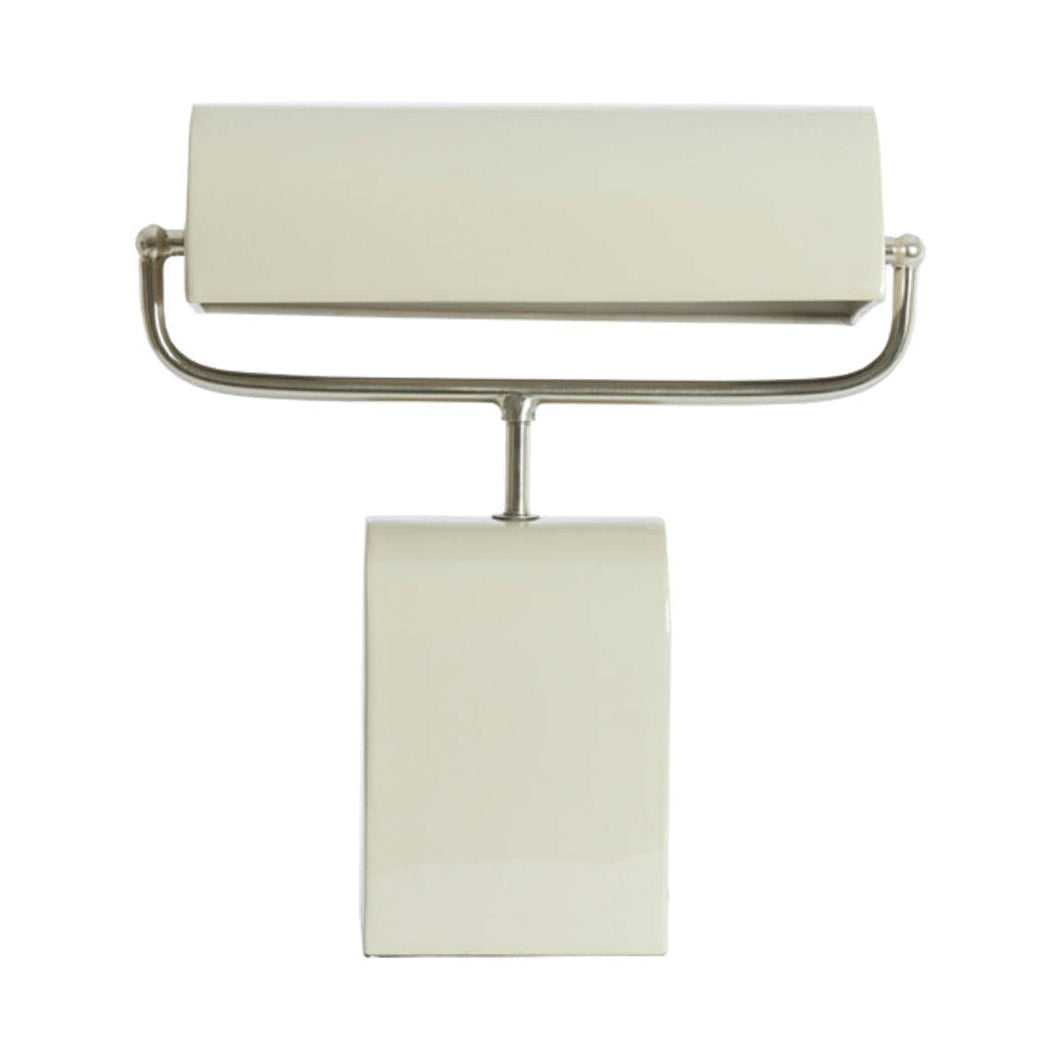 Cardona Cream & Satin Nickel Metal Table Lamp
