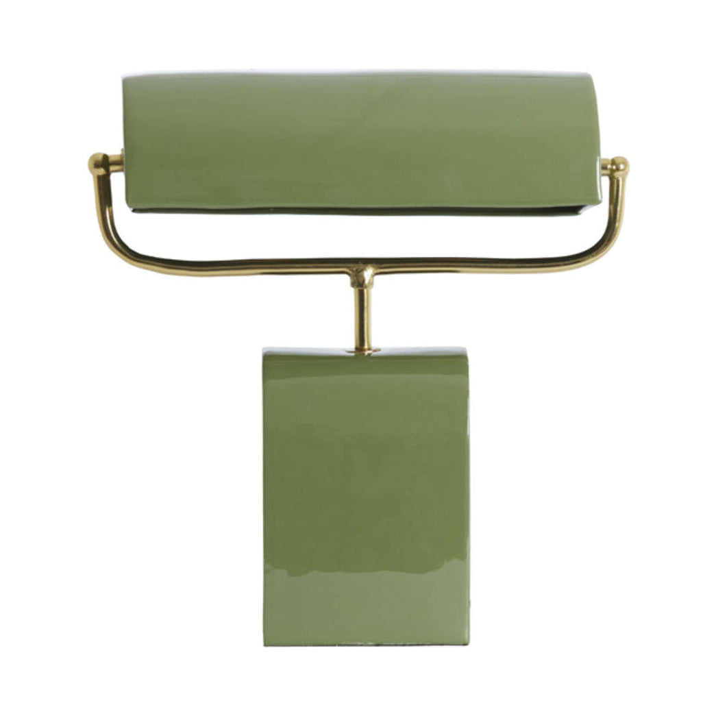 Cardona Light Green & Gold Metal Table Lamp