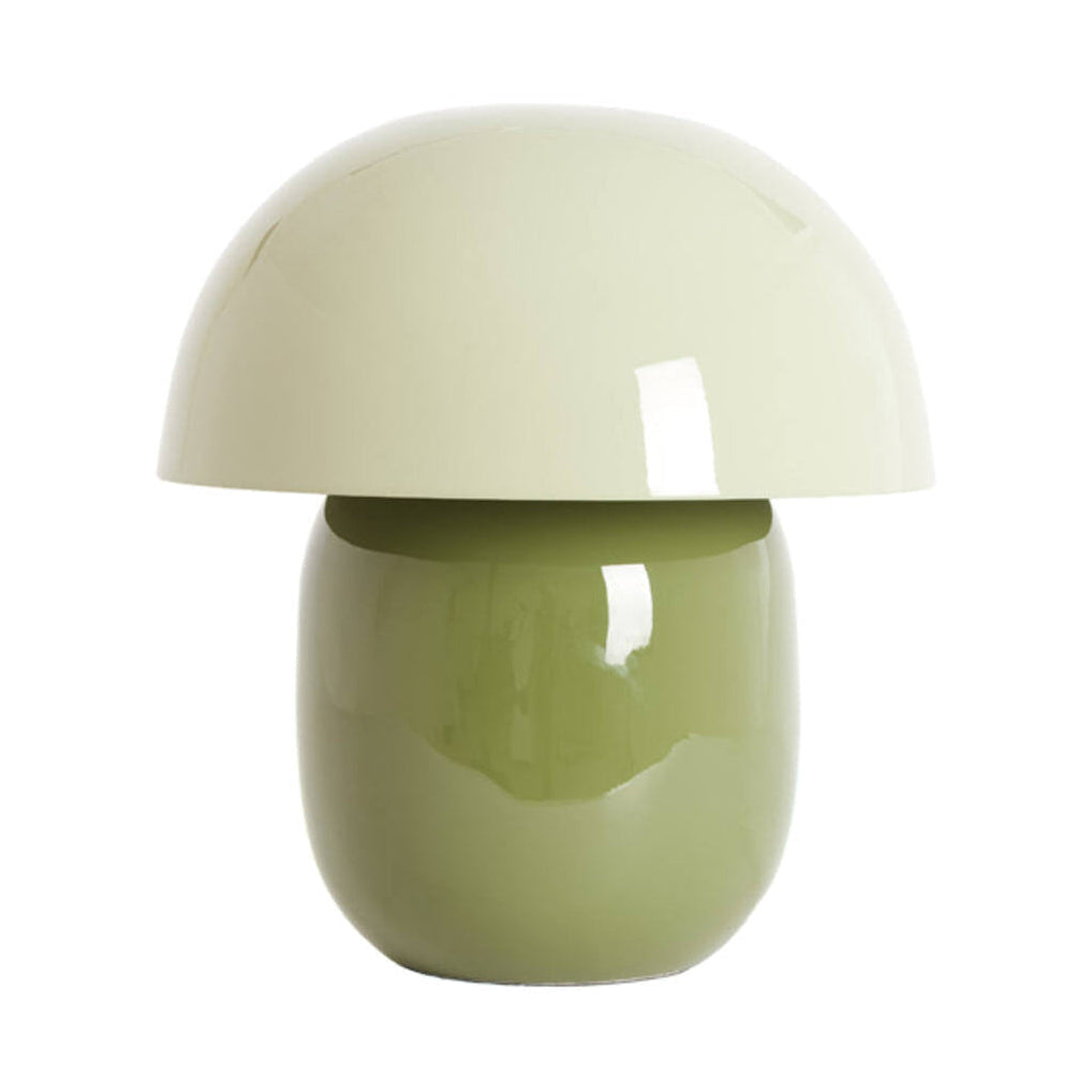 Mimosa Two Tone Olive Green Metal Mushroom Table Lamp