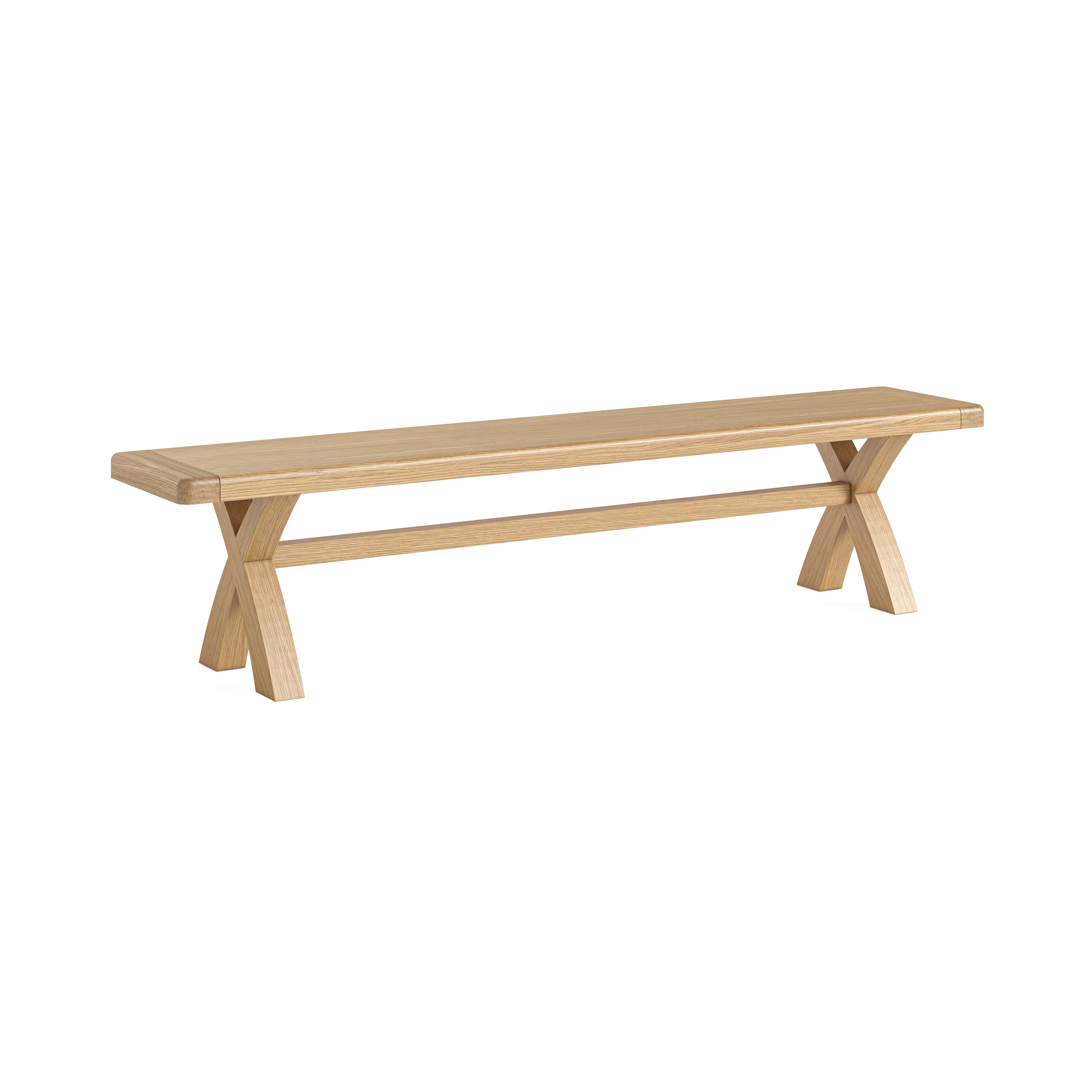 Jackson Oak Wood Cross Bench 200cm