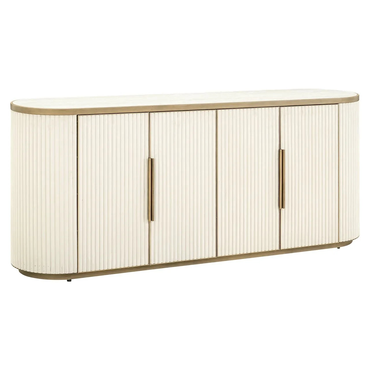 Richmond Interiors Tivoli Gold & White Ceramic Sideboard