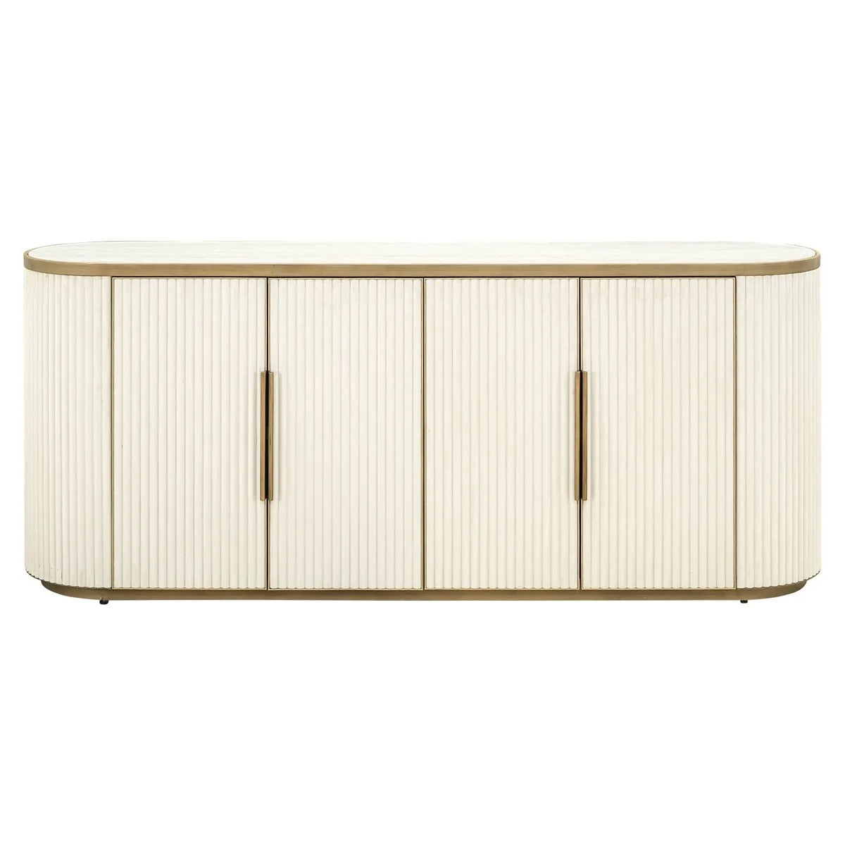 Richmond Interiors Tivoli Gold & White Ceramic Sideboard