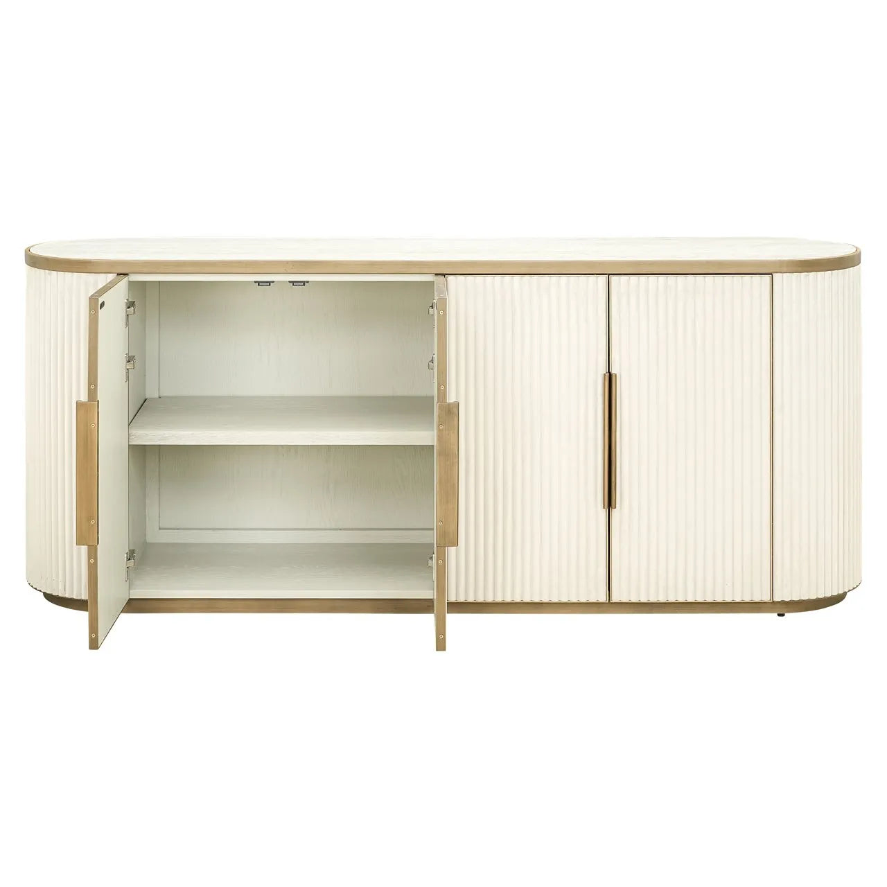 Richmond Interiors Tivoli Gold & White Ceramic Sideboard