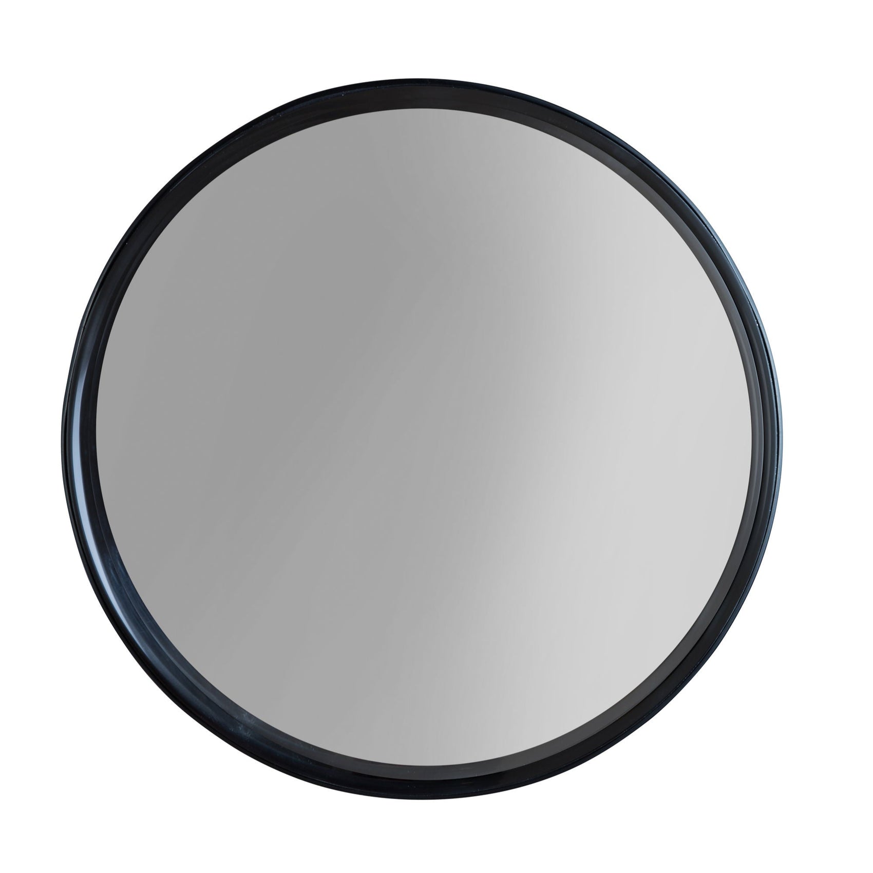 Raj Black Round Wall Mirror Large
