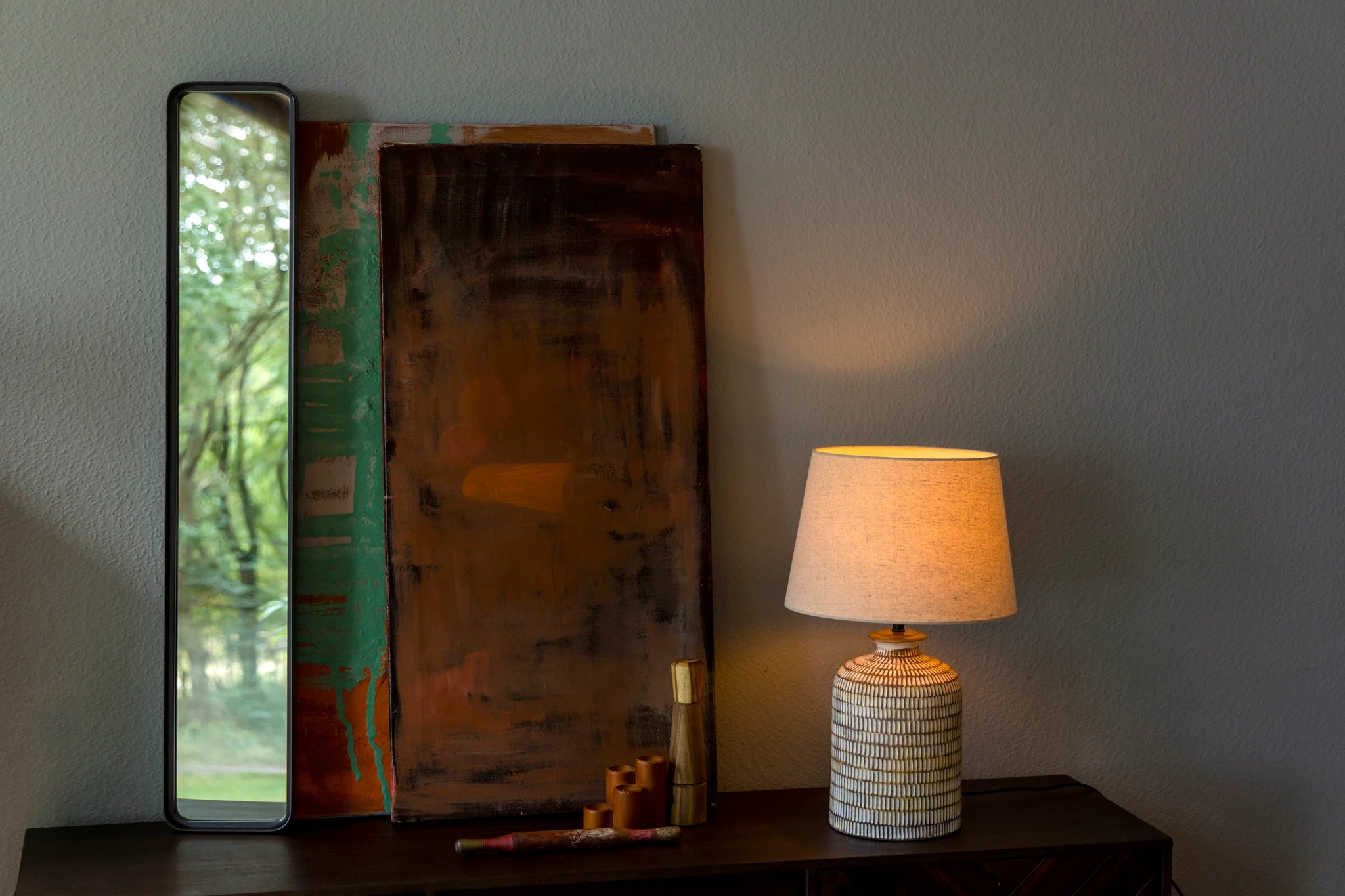 Dutchbone Blackbeam Silver Iron Mirror
