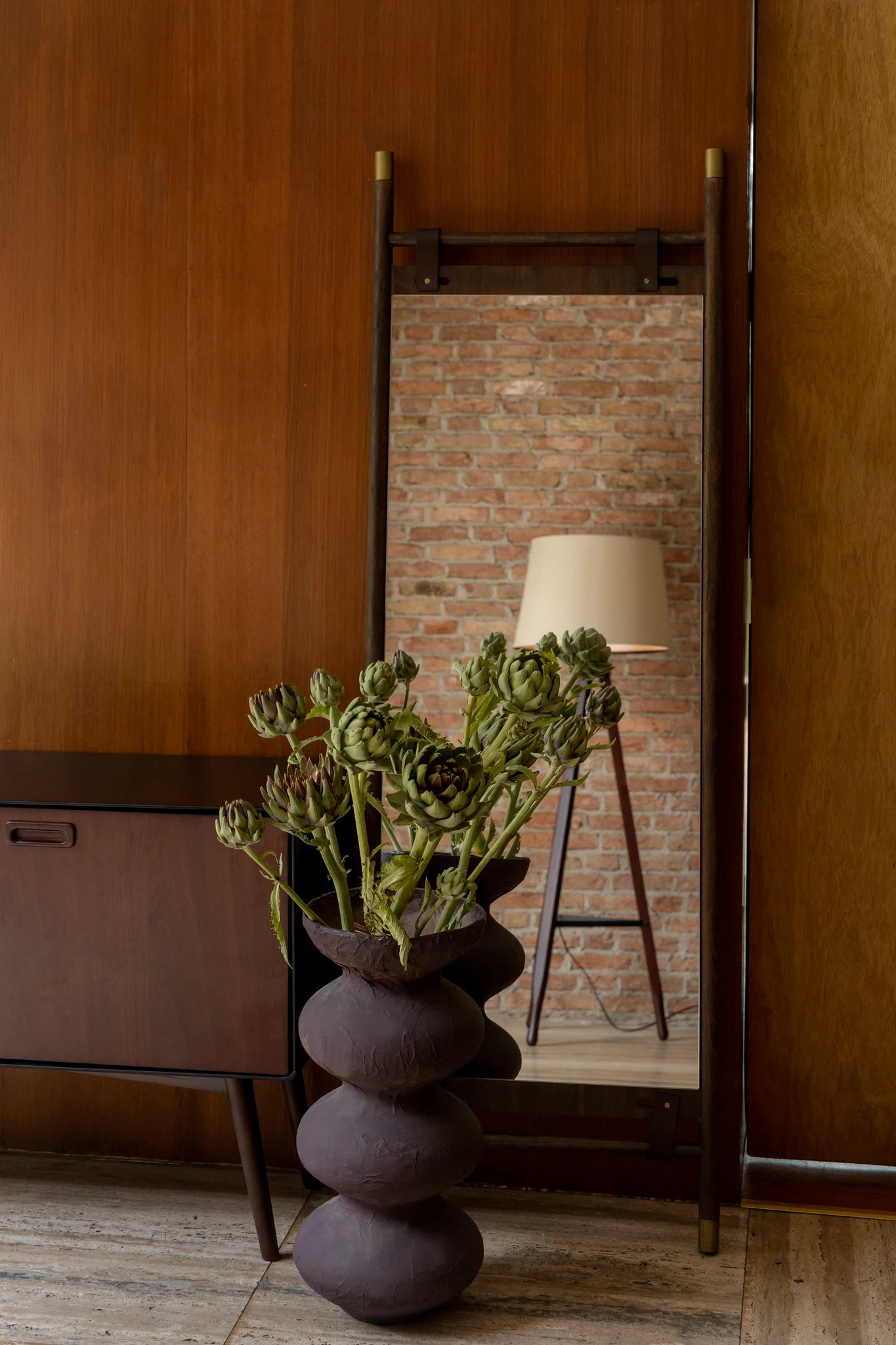 Dutchbone Riva Brown Solid Oak Mirror