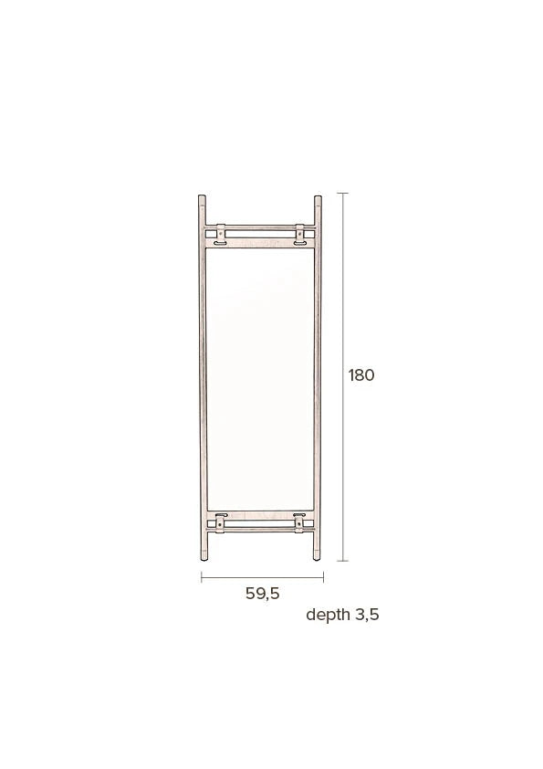 Dutchbone Riva Brown Solid Oak Mirror