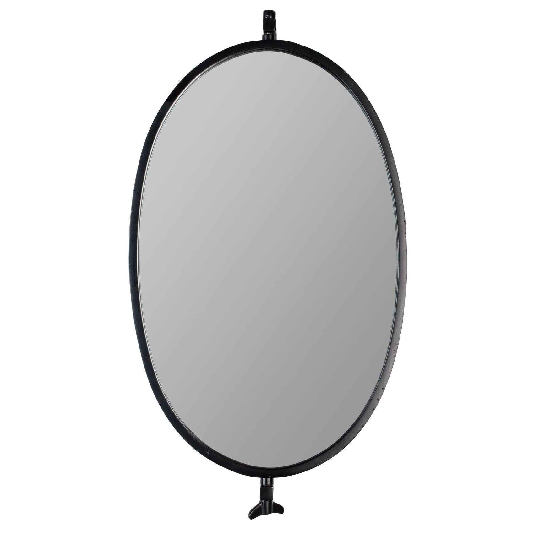 Lara Oval Black Wall Mirror