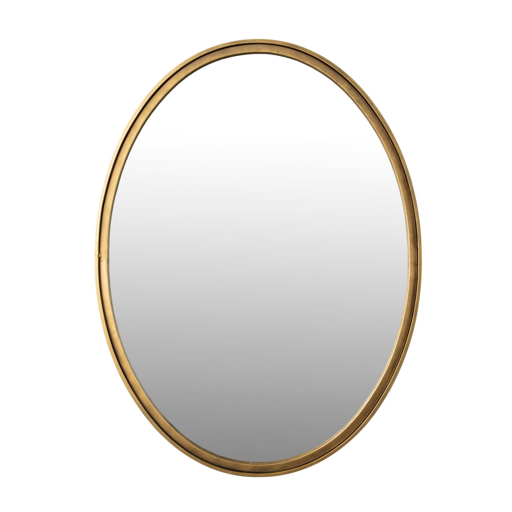 Matz Antique Brass Oval Wall Mirror - CLEARANCE