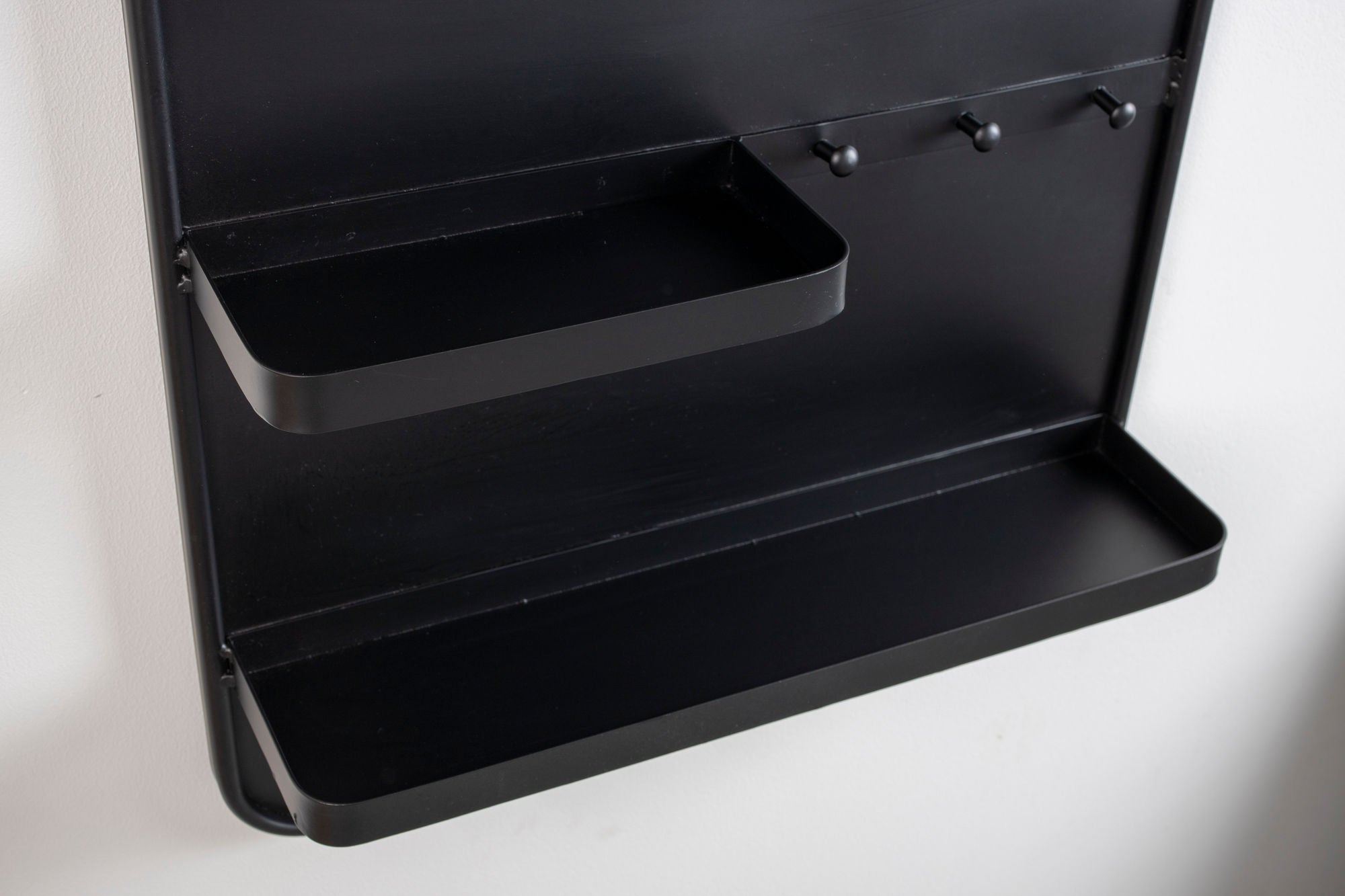 Pascal Black Shelf Wall Mirror Large