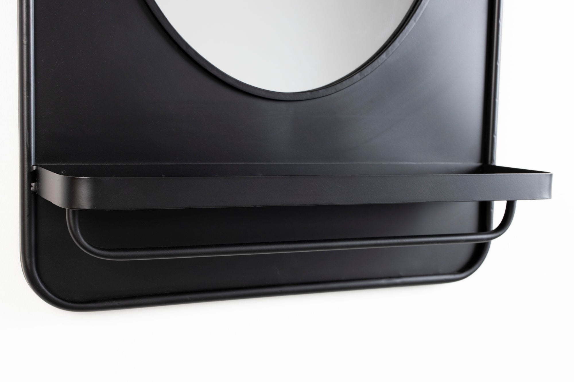 Pascal Black Shelf Wall Mirror Medium